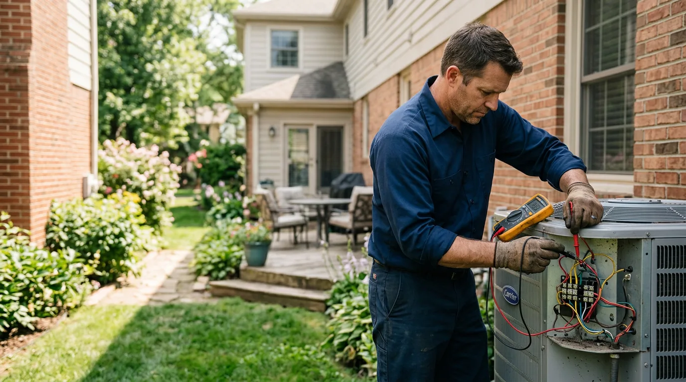 HVAC technician working near Pine Brook, NJ